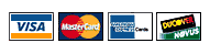 Image of VISA, MasterCard, American Express and Discover credit cards